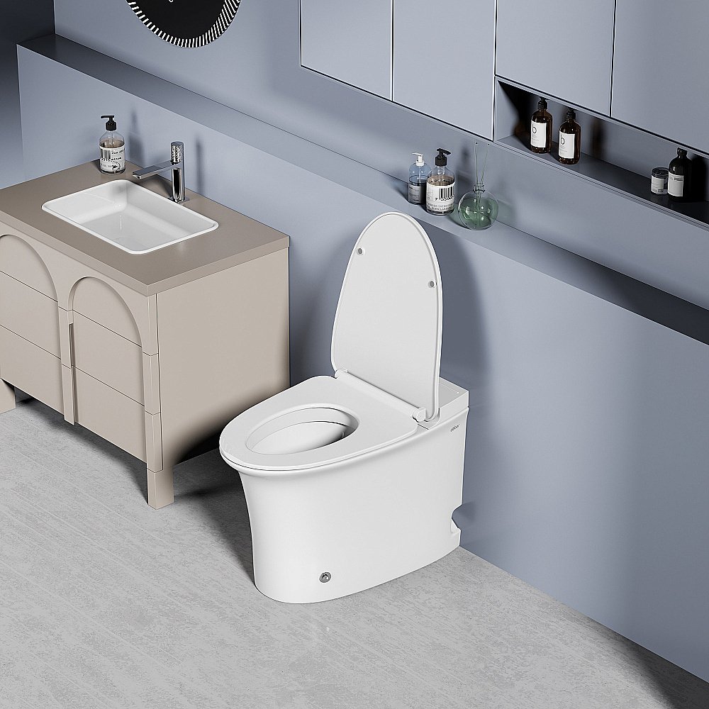 Унитаз приставной Abber Bequem AC1125P белый, с крышкой микролифт купить в интернет-магазине Sanbest