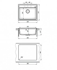 Кухонная мойка Abber Quarz 60х51 AQ2902W белая матовая купить в интернет-магазине сантехники Sanbest
