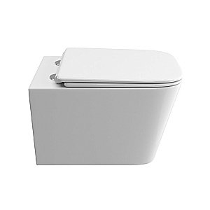 Унитаз подвесной BelBagno DUE-TOR BB5171CH-TOR/SC белый, с крышкой микролифт, безободковый, слив-торнадо купить в интернет-магазине Sanbest