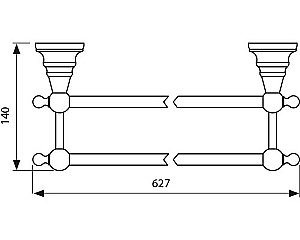 Полотенцедержатель Kaiser KH-2208 хром купить в интернет-магазине сантехники Sanbest
