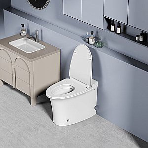 Унитаз приставной Abber Bequem AC1125P белый, с крышкой микролифт купить в интернет-магазине Sanbest