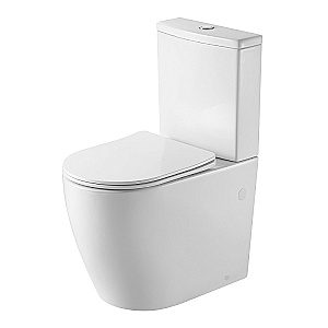 Унитаз напольный Azario Luma AZ-1253ST белый, безободковый, с бачком, с крышкой микролифт, слив торнадо купить в интернет-магазине Sanbest