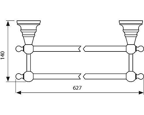 Полотенцедержатель Kaiser KH-2208 хром купить в интернет-магазине сантехники Sanbest