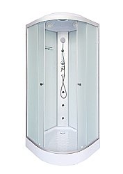 Душевая кабина DTO LM 909GM+EL 90х90 стекло матовое/профиль хром купить в интернет-магазине Sanbest