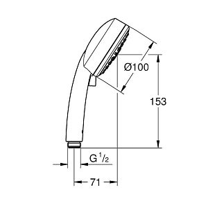 Душевая лейка Grohe Tempesta New Cosmopolitan 27572002 купить в интернет-магазине сантехники Sanbest