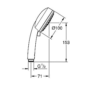 Душевая лейка Grohe Tempesta New Cosmopolitan 27572002 купить в интернет-магазине сантехники Sanbest
