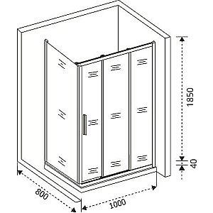 Душевой уголок Good door ORION WTW+SP 100x80 матовый купить в интернет-магазине Sanbest