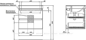 Тумба с раковиной Aquanet Вега 60 маренго для ванной в интернет-магазине Sanbest