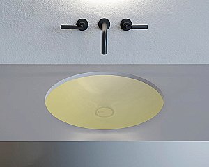 Раковина врезная снизу столешницы Salini MAREA 08 1802208MF 42 из искусственного камня S-Stone, матовая, цвет по RAL полностью купить в интернет-магазине Sanbest