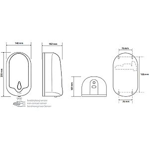 Диспенсер для дезинфекции Bemeta Hotel 124109355 нержавеющая сталь матовая купить в интернет-магазине сантехники Sanbest
