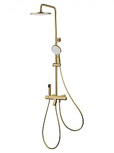 Душевая система с термостатом WONZON & WOGHAND The ONE WW-B3094-BG брашированное золото купить в интернет-магазине сантехники Sanbest