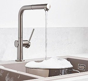 Смеситель для кухни Hansgrohe Talis M54 72808800 нержавеющая сталь купить в интернет-магазине сантехники Sanbest