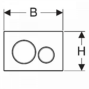 Кнопка для инсталляции Geberit Sigma 20 115.882.DW.1 купить в интернет-магазине сантехники Sanbest