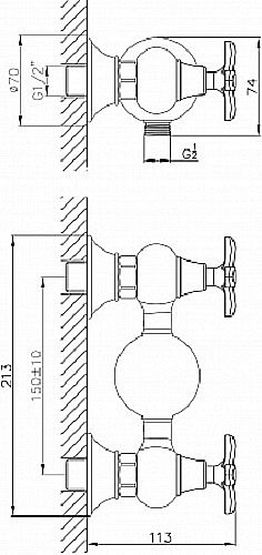 Смеситель для душа Orange GRACIA M20-200cr хром купить в интернет-магазине сантехники Sanbest