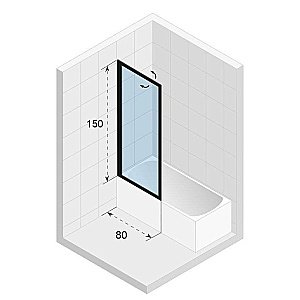Шторка для ванны Riho LUCID GDB508B000 80x150 купить в интернет-магазине Sanbest