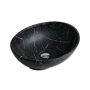 Раковина накладная GID Armonia 41 4134sb камень черный матовый купить в интернет-магазине Sanbest