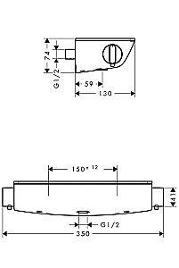 Термостат для душа Hansgrohe Ecostat Select 13111400 купить в интернет-магазине сантехники Sanbest