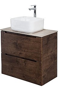 Тумба с раковиной и столешницей BelBagno ETNA H60 2C 60 Rovere Moro для ванной в интернет-магазине Sanbest