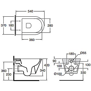 Унитаз подвесной Azzurra Forma FMVKSPE00000BI белый, безободковый купить в интернет-магазине Sanbest