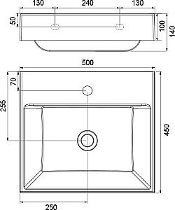 Раковина Ravak NATURAL XJO01250000 купить в интернет-магазине Sanbest