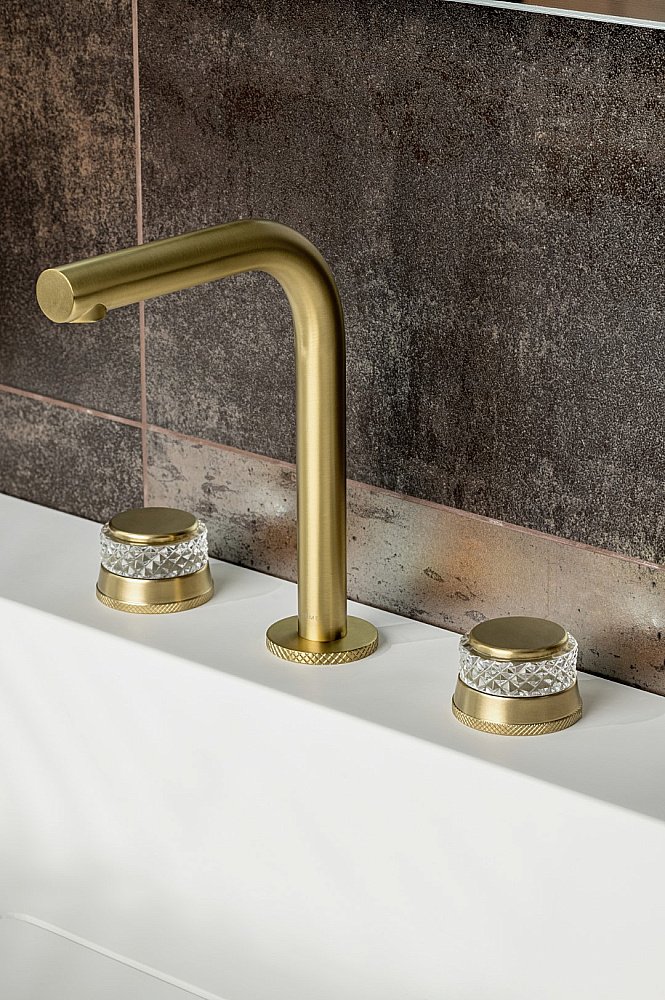 Смеситель для раковины Boheme AURA 152-MG-A матовое золото купить в интернет-магазине сантехники Sanbest