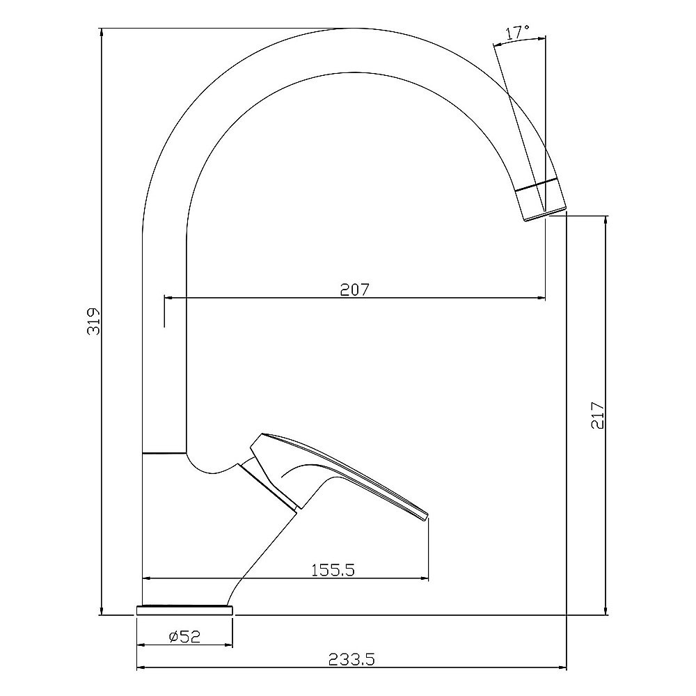 Смеситель для кухни Rossinka RS45-23 купить в интернет-магазине сантехники Sanbest