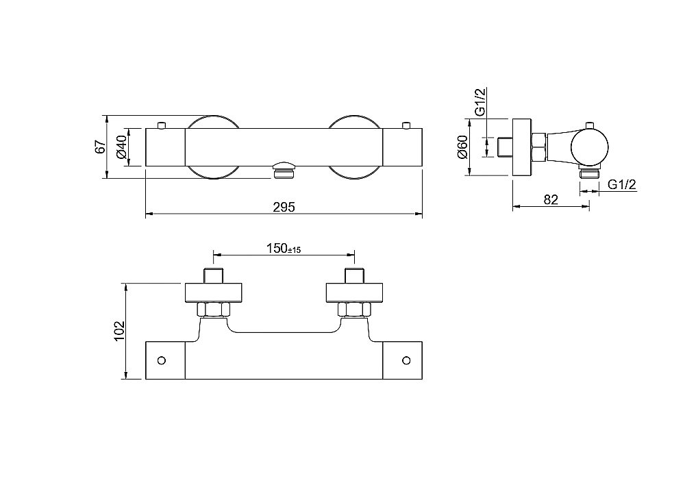 Cмеситель для душа Aquatek Европа AQ1363BGM оружейная сталь купить в интернет-магазине сантехники Sanbest