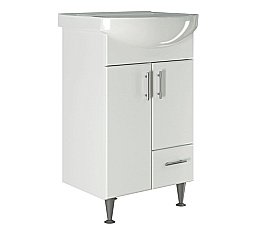 Тумба с раковиной MIXLINE ВЕСТА 52 белая для ванной в интернет-магазине Sanbest