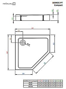 Душевой поддон Radaway Doros PT Compact 100x100 SDRPT1010-05-54S черный купить в интернет-магазине Sanbest