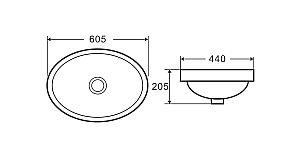 Раковина D&K Venice 60х44 DT1021716 белая купить в интернет-магазине Sanbest