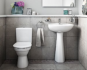 Раковина на пьедестале Vitra Normus 55 9600B003-7650 белая купить в интернет-магазине Sanbest