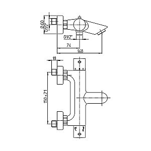 Смеситель для ванны PAINI Cox 78PJ111TH золото матовое купить в интернет-магазине сантехники Sanbest
