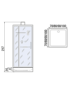 Душевая кабина River TANA Б/К 10000013910 90x90 с поддоном купить в интернет-магазине Sanbest