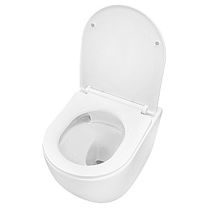 Унитаз подвесной Azario AZ-3105C белый, с крышкой микролифт, безободковый, слив-торнадо купить в интернет-магазине Sanbest