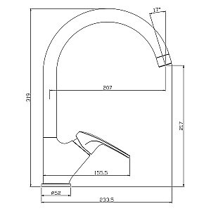 Смеситель для кухни Rossinka RS45-23 купить в интернет-магазине сантехники Sanbest