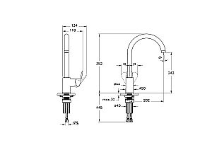 Смеситель для кухни VitrA Flow Round A43407EXP хром купить в интернет-магазине сантехники Sanbest