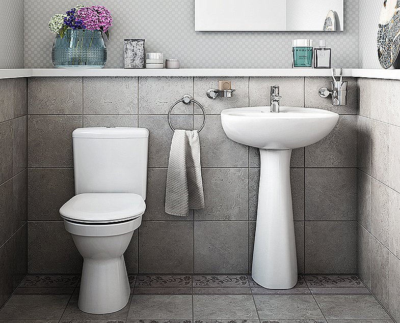 Раковина на пьедестале Vitra Normus 55 9600B003-7650 белая купить в интернет-магазине Sanbest