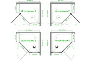 Душевой уголок Royal Bath TR RB9085TR-C-BL 85х90 матовое стекло/профиль черный купить в интернет-магазине Sanbest