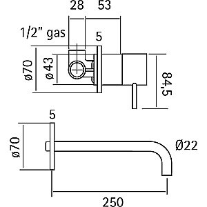 Смеситель для раковины Cisal Xion XI002511D1 купить в интернет-магазине сантехники Sanbest
