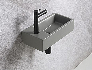 Раковина CeramaLux 40 9048DRMH светло-серая матовая купить в интернет-магазине Sanbest