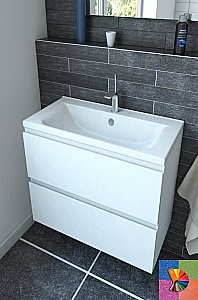 Тумба с раковиной Эстет Bali 75 любой цвет тумбы и раковины с блестками под заказ для ванной в интернет-магазине Sanbest