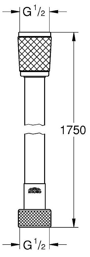 Душевой шланг Grohe Rotaflex 28410002 хром купить в интернет-магазине сантехники Sanbest