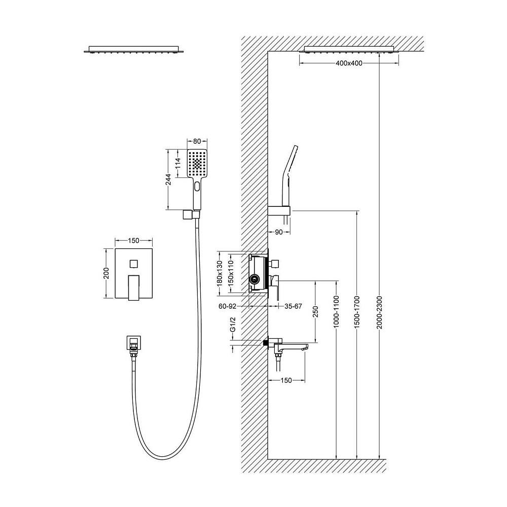 Душевая система Timo Selene SX-2039/03SM купить в интернет-магазине сантехники Sanbest