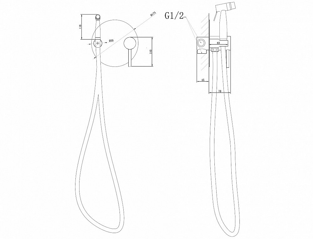 Гигиенический душ Abber EMOTION AF8826 хром купить в интернет-магазине сантехники Sanbest