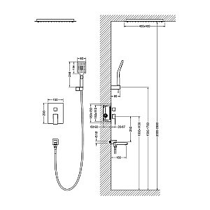 Душевая система Timo Selene SX-2039/03SM черная матовая купить в интернет-магазине сантехники Sanbest