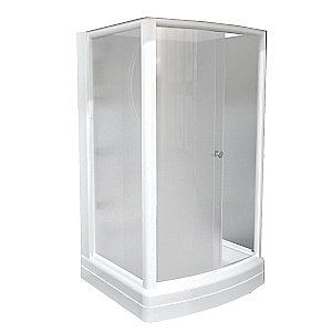 Душевая кабина Радомир Диана 108х118 без крыши, стекло матовое/профиль белый купить в интернет-магазине Sanbest