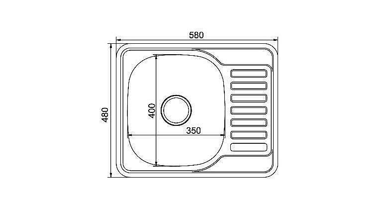 Мойка кухонная MIXLINE ML 532308 хром купить в интернет-магазине сантехники Sanbest