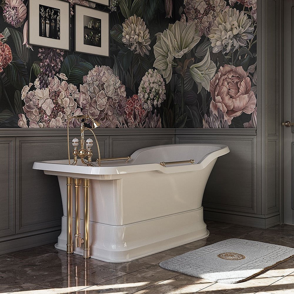 Ванна Migliore Impero Podium 25510 180х87 белая,золото купить в интернет-магазине Sanbest