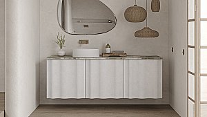 Раковина накладная Salini Gloria 01 1102201M 44 из искусственного камня S-Stone, белая матовая купить в интернет-магазине Sanbest