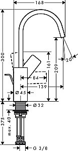 Смеситель для раковины Hansgrohe Vivenis 75030000 купить в интернет-магазине сантехники Sanbest